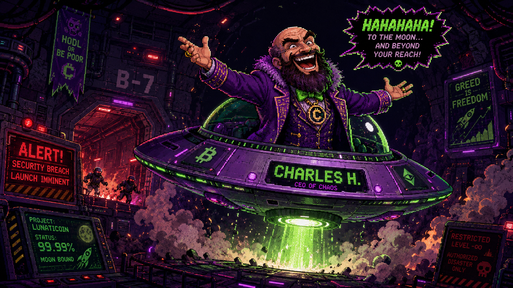 Pixel art story panel from Solvol